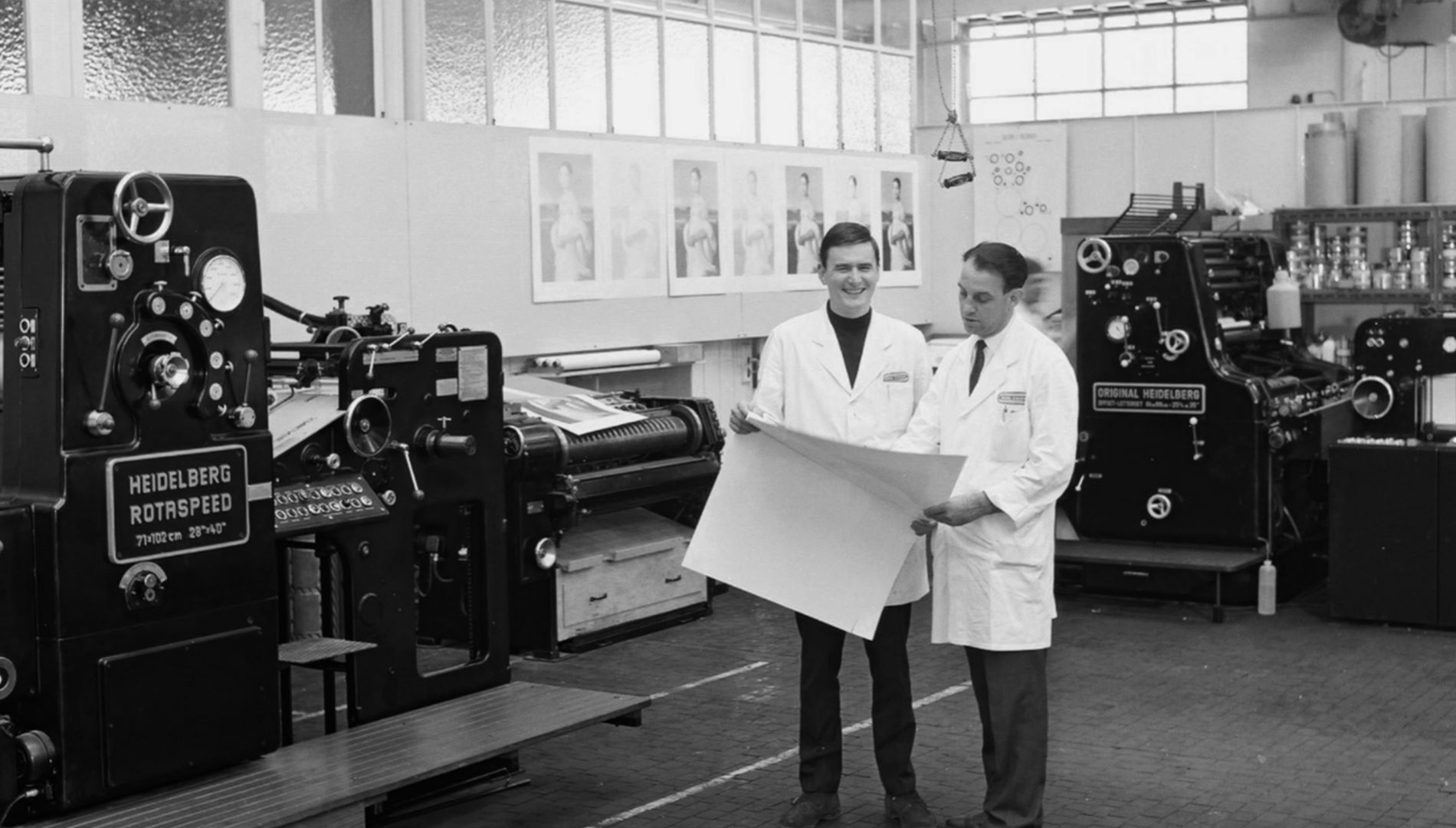 The print media center in Wiesloch at the end of the 1960s