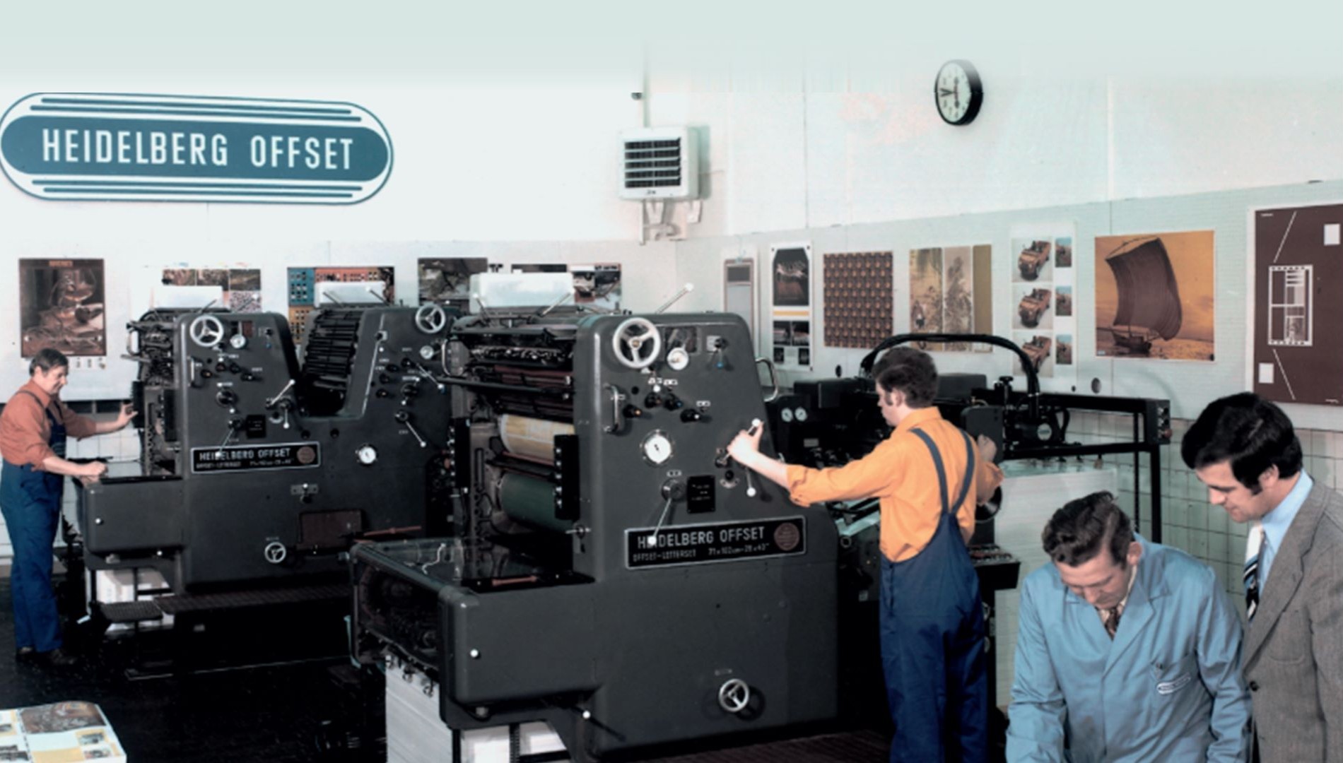 HEIDELBERG Offset printing press in Wiesloch in 1972